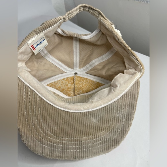 Vintage Los Angeles Raiders Sports Script SnapBack Hat Corduroy 80s NFL - Picture 7 of 8